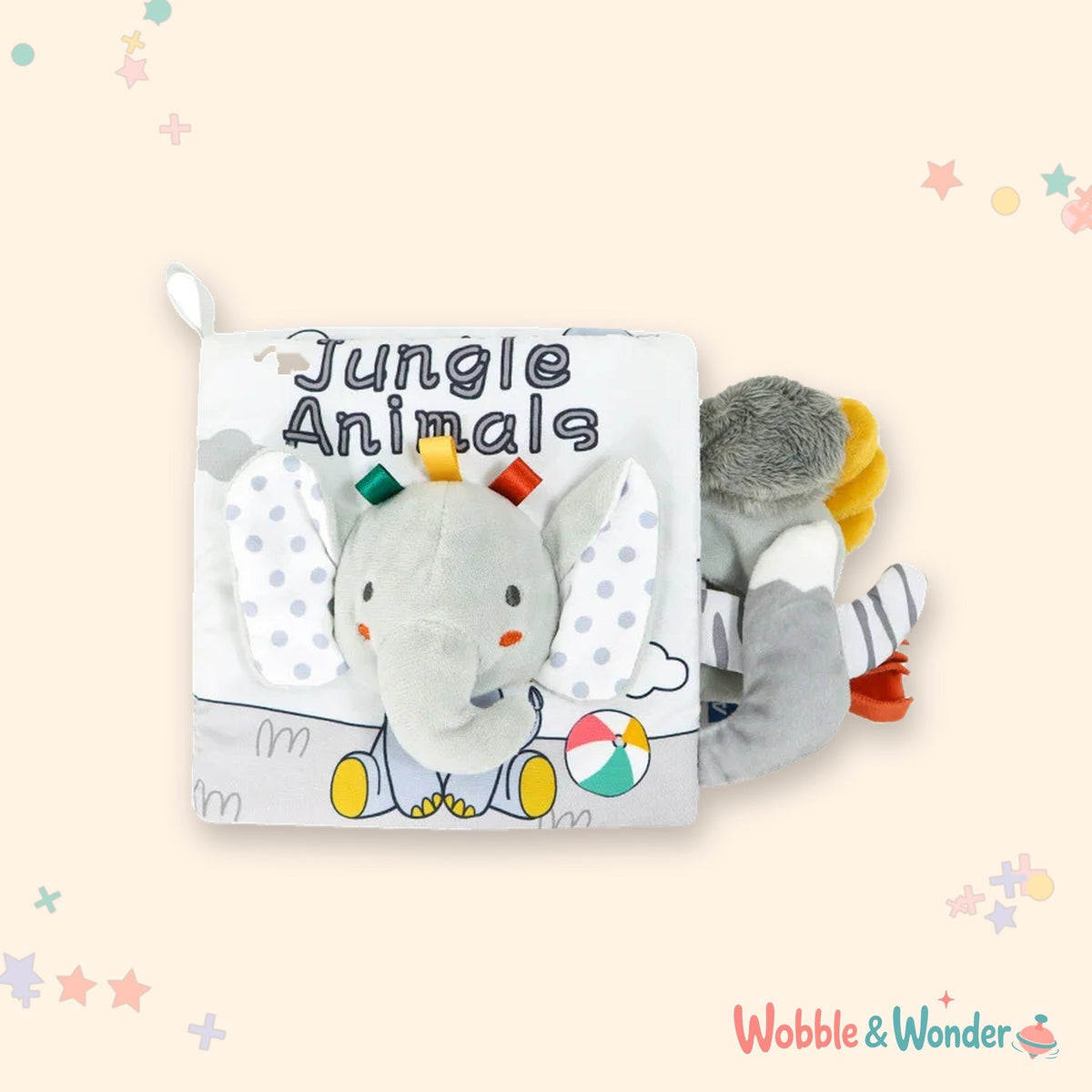 0-6 months: soft sensory cloth book