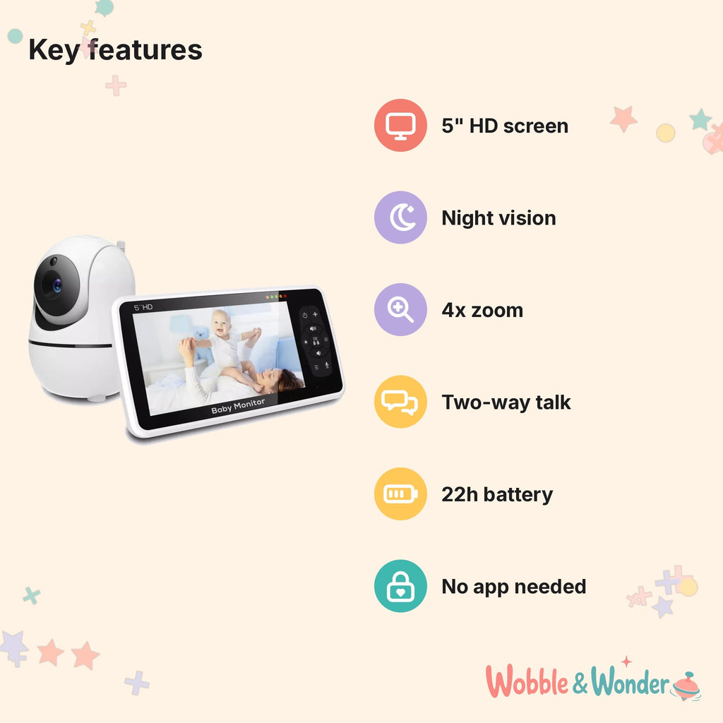Starlight Pro – 5" Video Baby Monitor with 22-Hour Battery