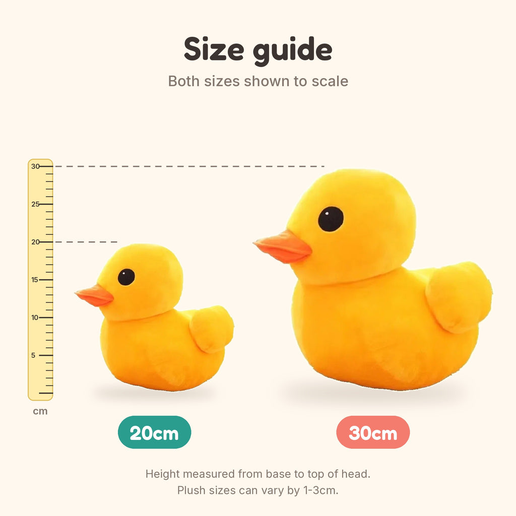 Big Yellow Duck Plush size guide