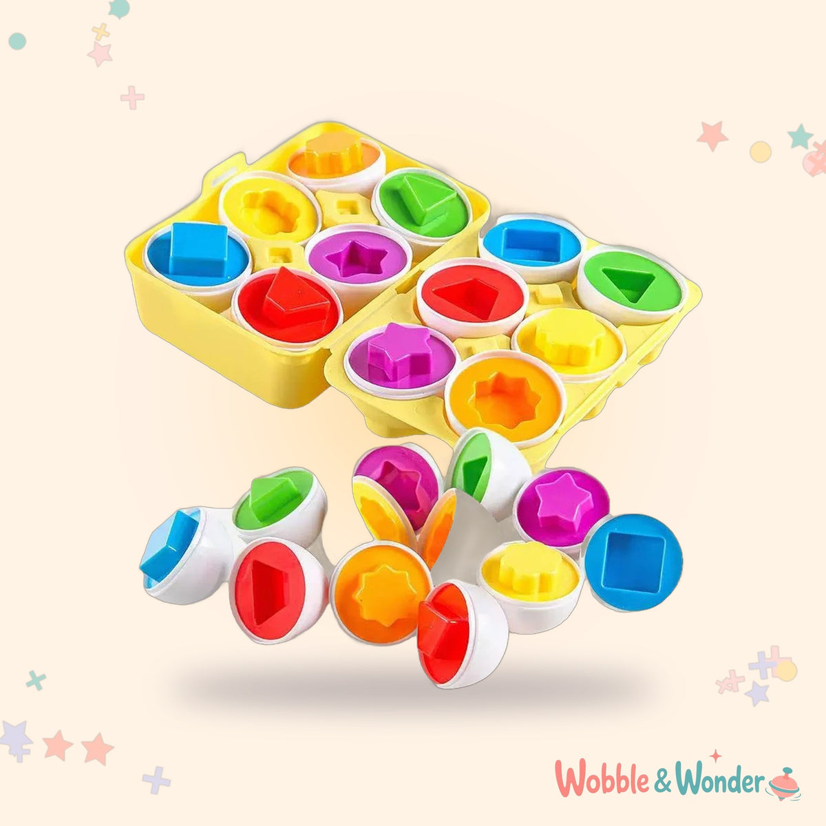 6 Shape Eggs with Crate