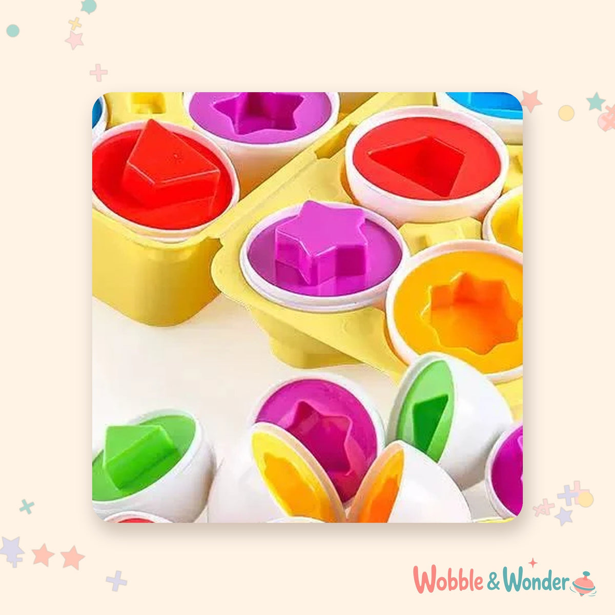 6 Shape Eggs with Crate
