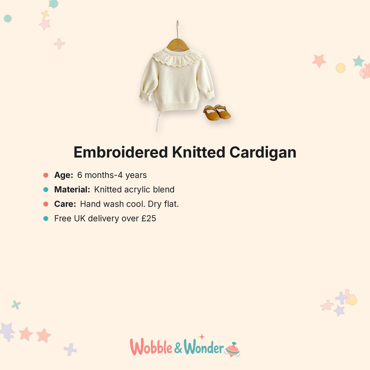 Embroidered Knitted Cardigan