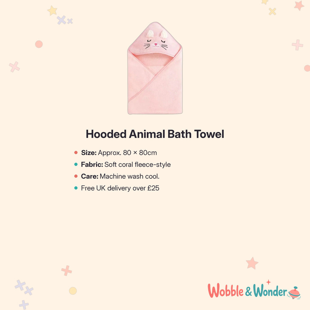 Hooded Animal Bath Towel Poncho