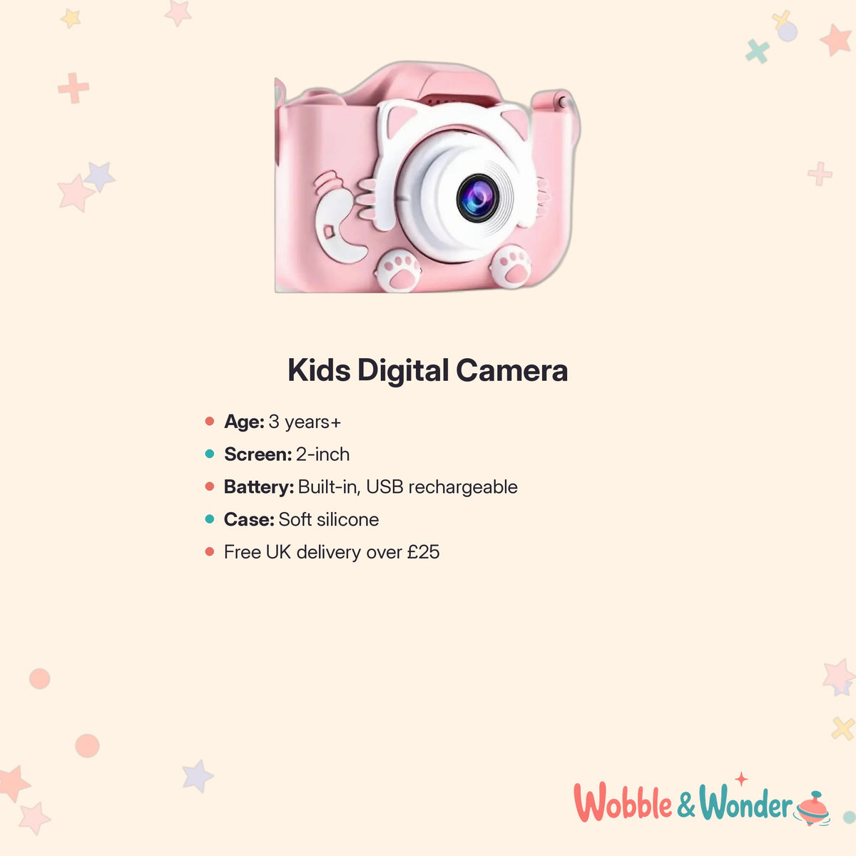 Kids Digital Camera with Silicone Case