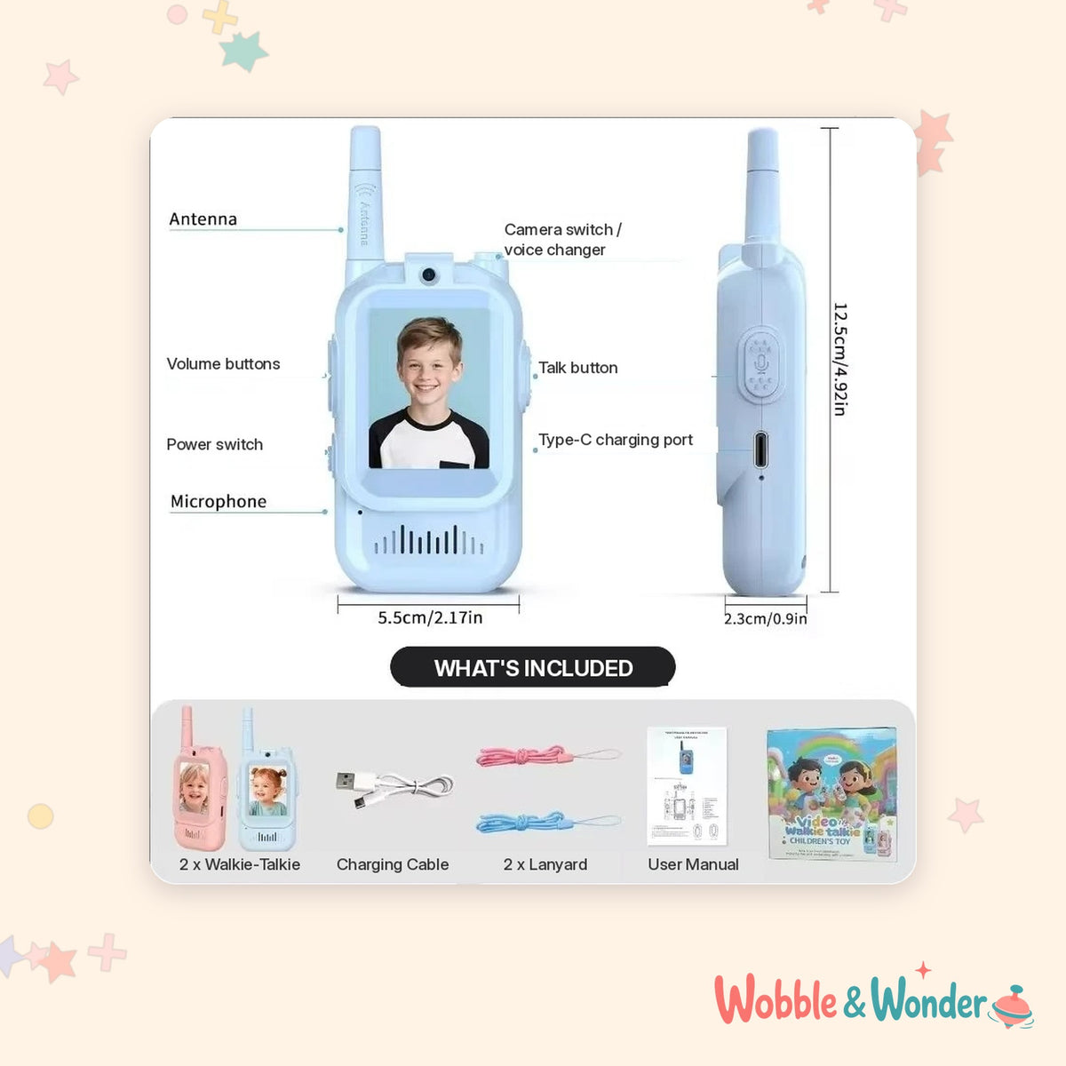 Kids Video Walkie Talkies (2 Pack)
