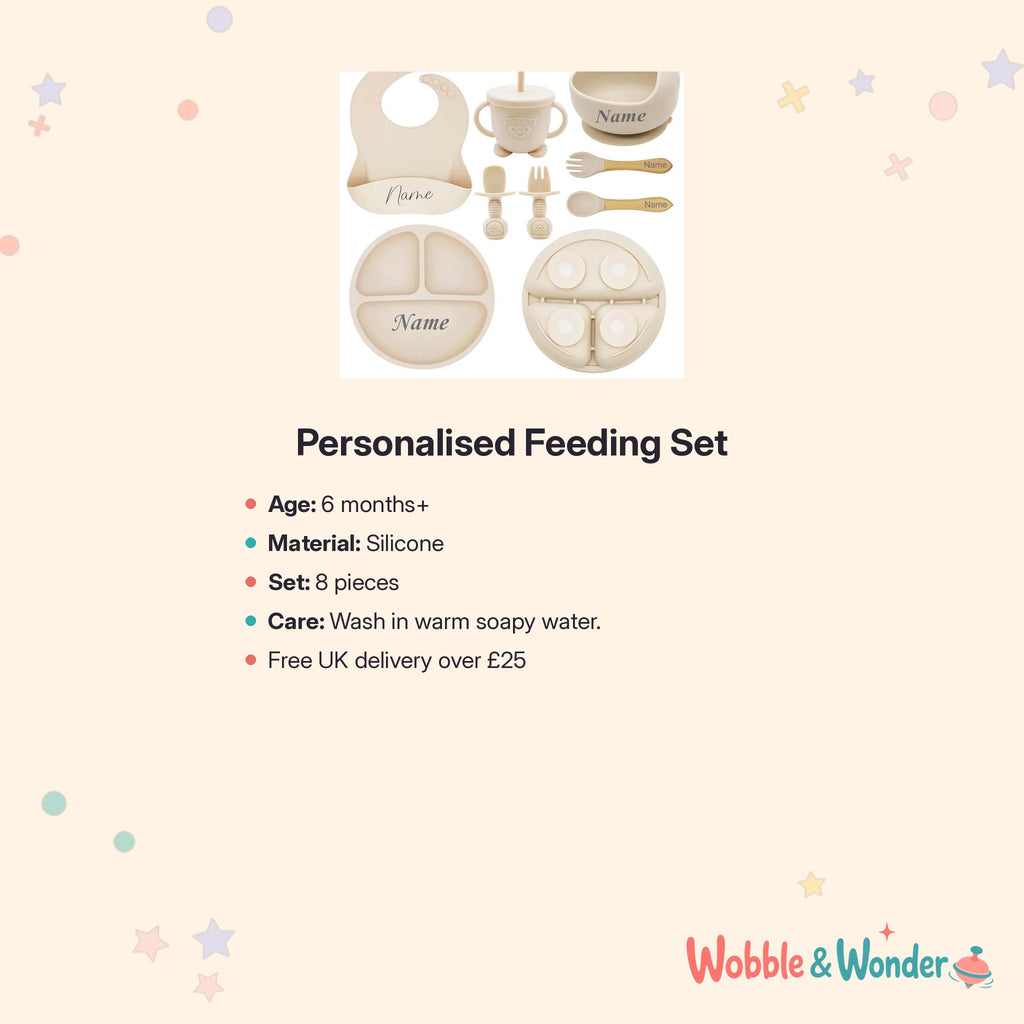 Personalised Silicone Feeding Set (8 Pieces)