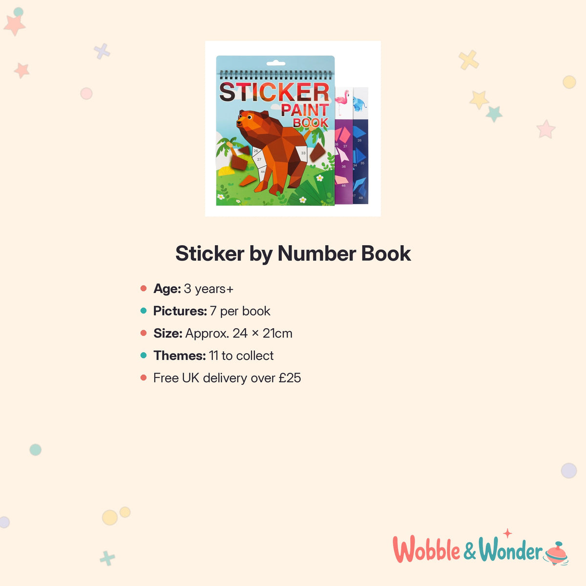 Sticker by Number Activity Book