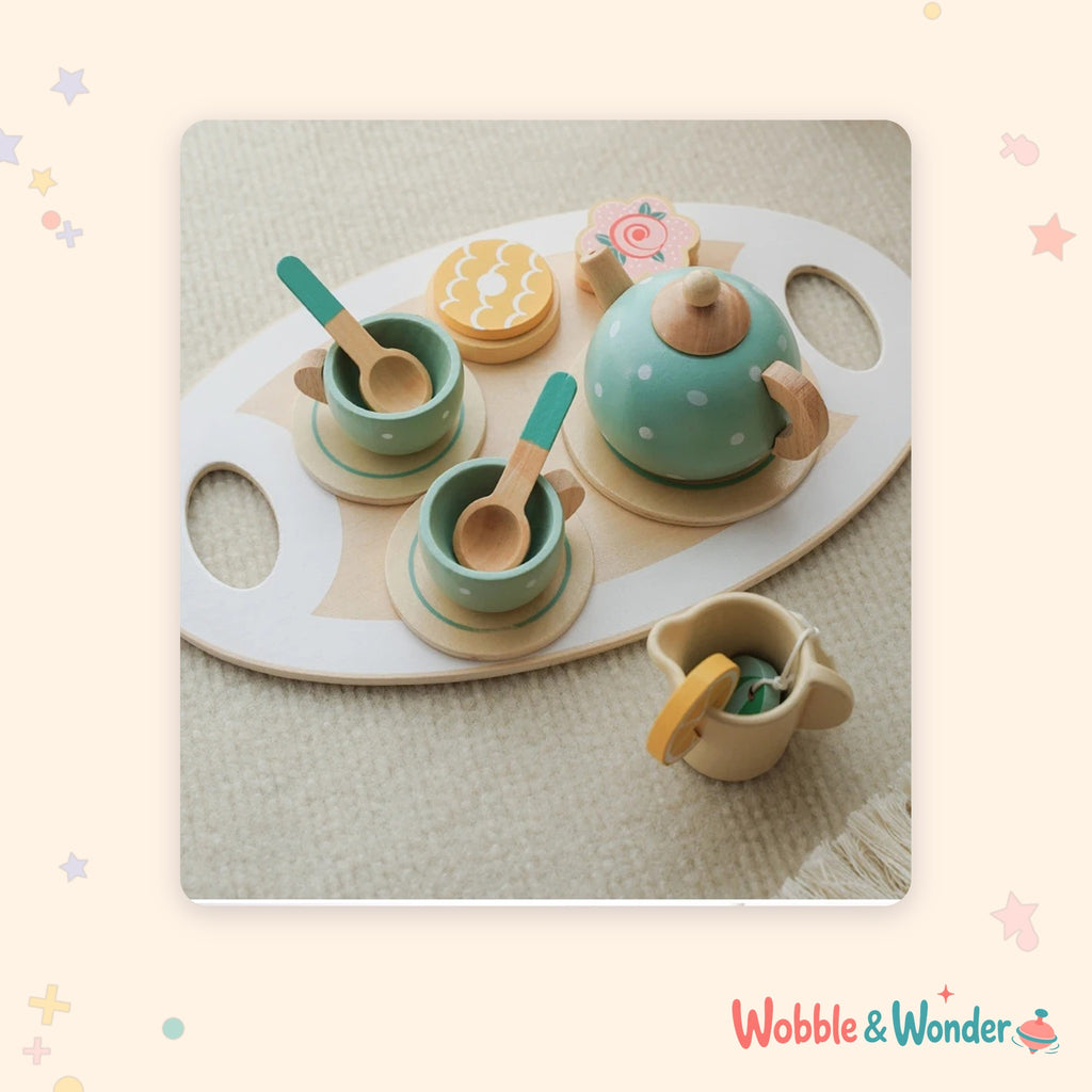 Wooden Afternoon Tea Set