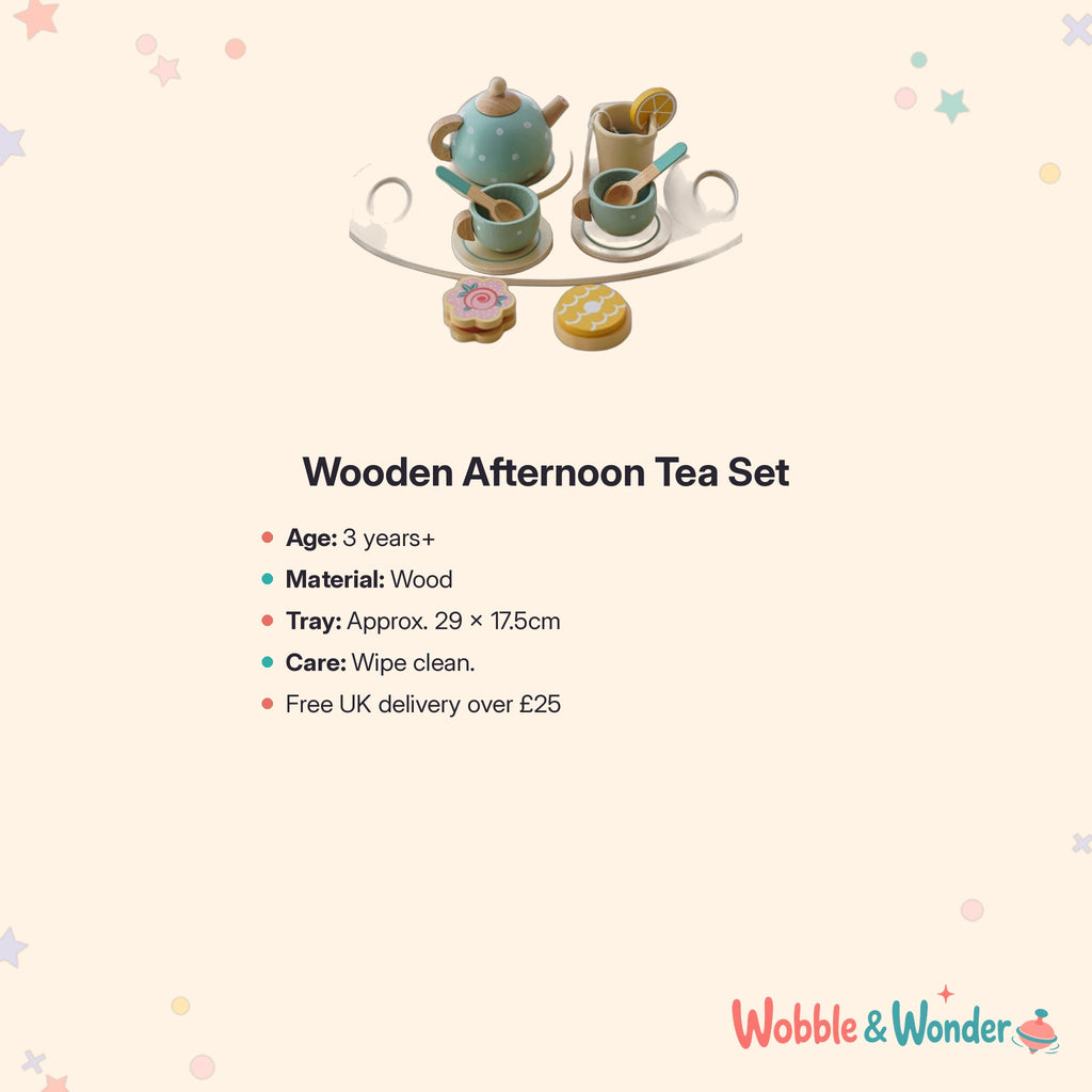 Wooden Afternoon Tea Set