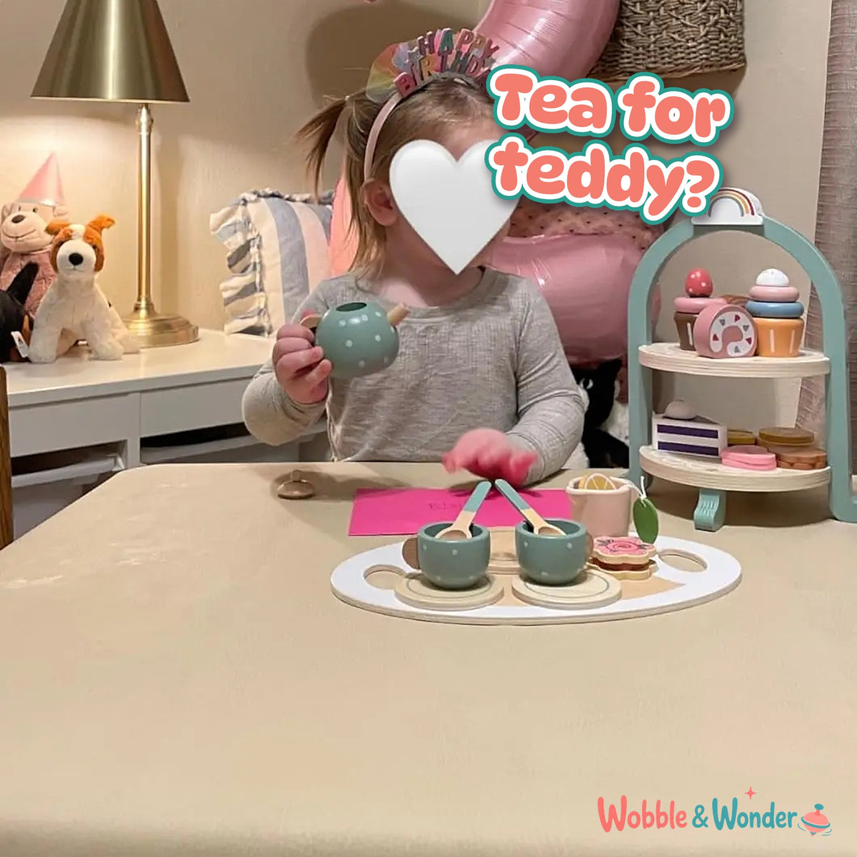 Wooden Afternoon Tea Set