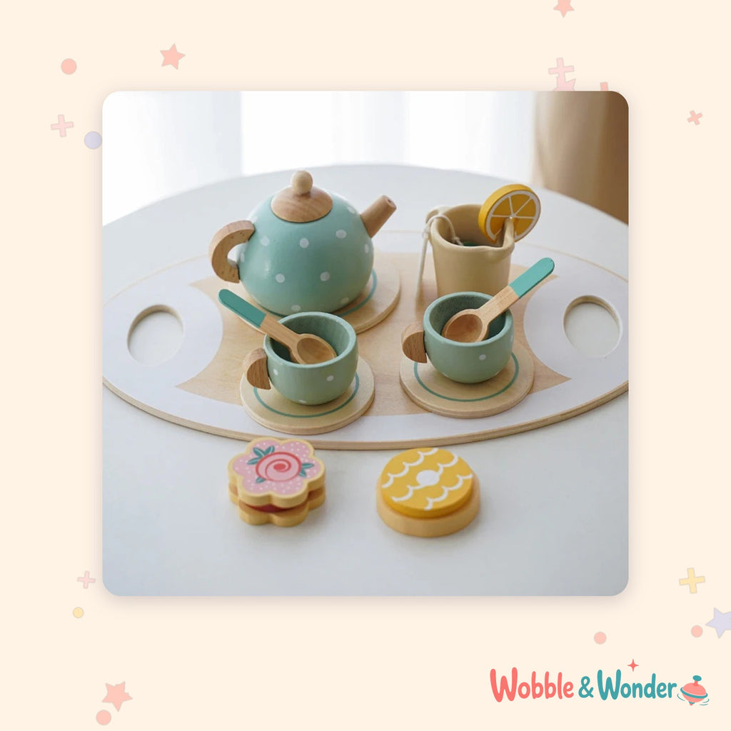 Wooden Afternoon Tea Set