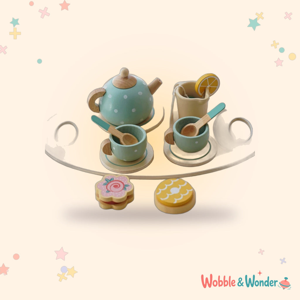 Wooden Afternoon Tea Set