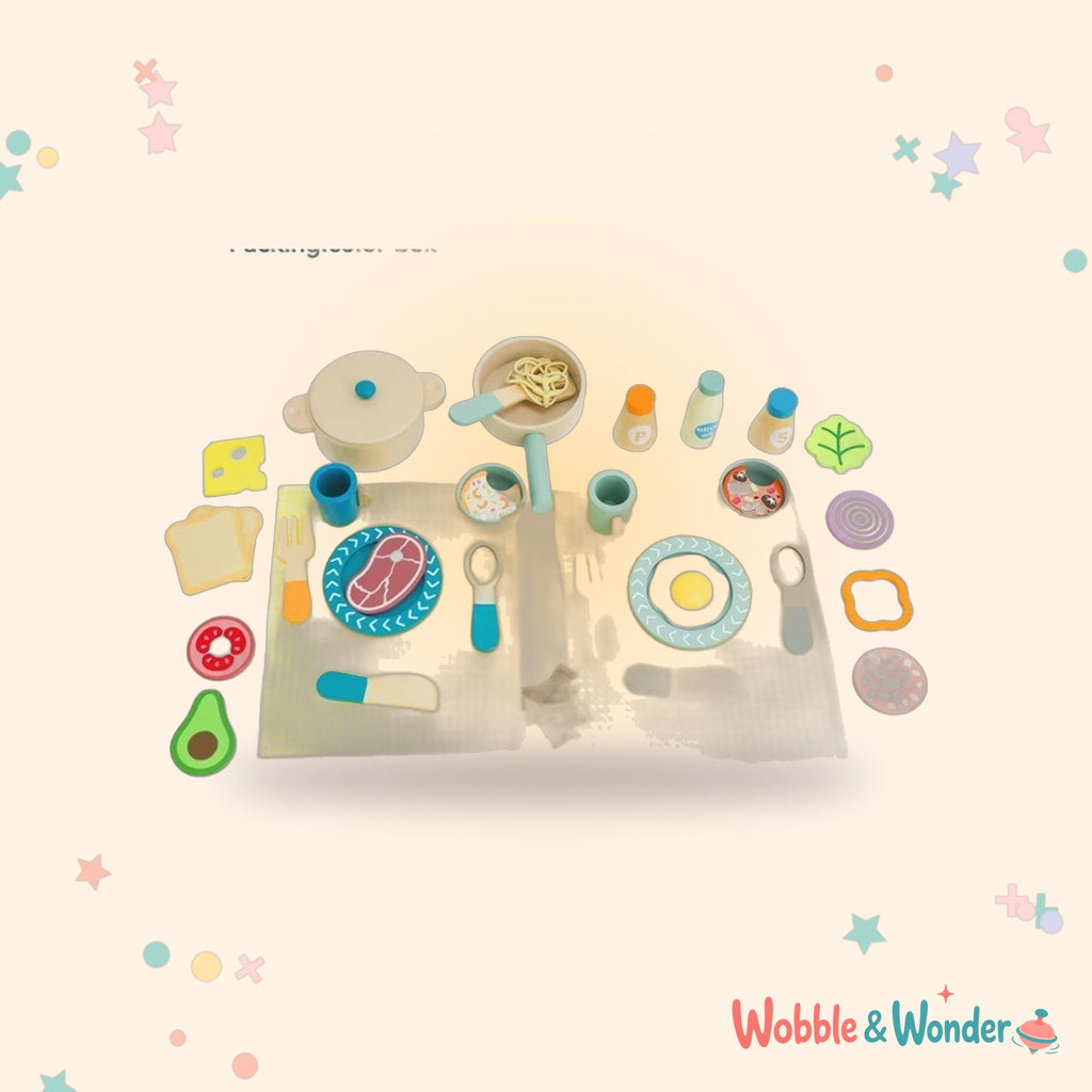 Wooden Pots & Pans Cooking Play Set