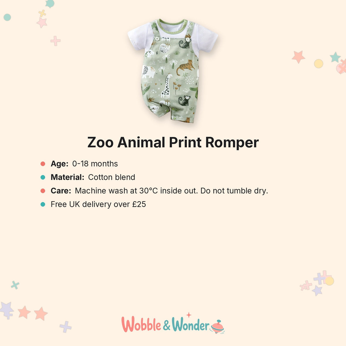 Zoo Animal Print Romper